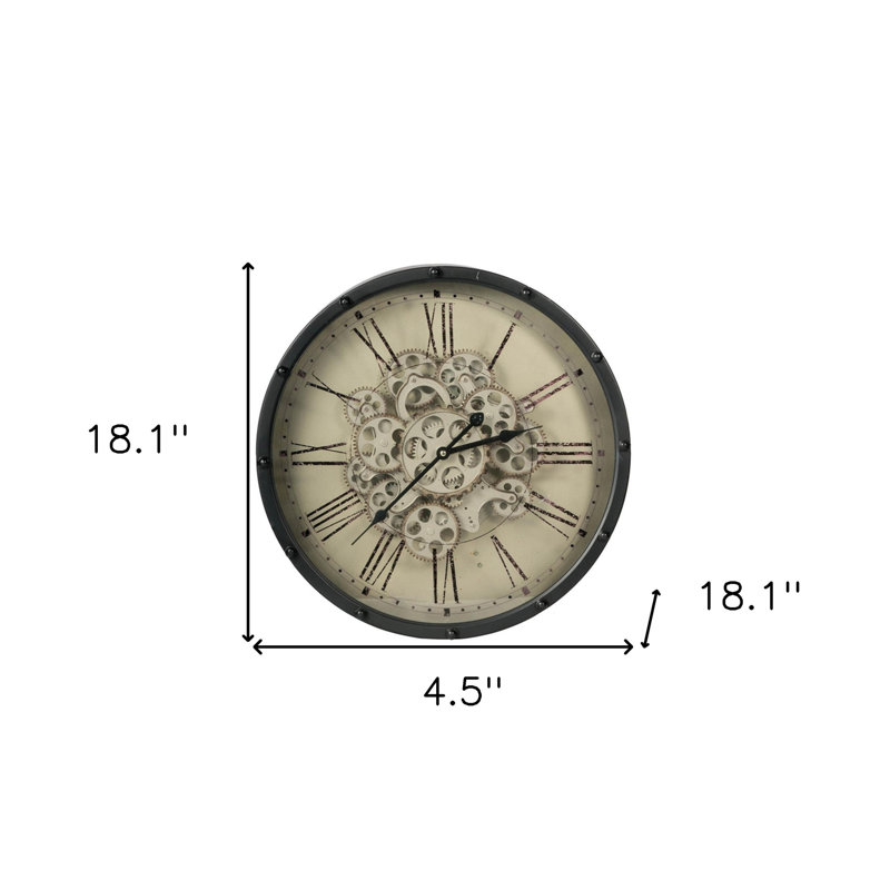 Horloge murale 17,5 "Divante, Blanc / gris