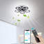 Ventilateur de plafond encastré moderne avec ensemble d'éclairage DEL à intensité variable Latasha