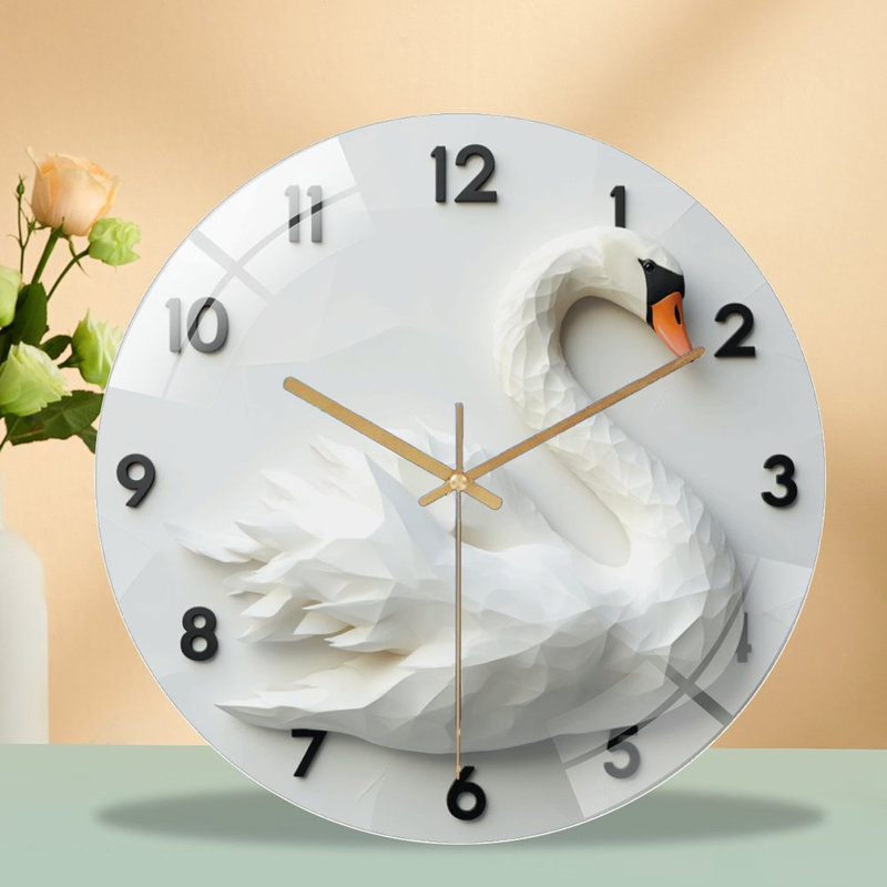 Horloge murale élégante 12 po Swan