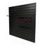 Ensemble de 8 panneaux muraux à lattes en PVC de 122 x 122 cm avec crochets de sécurité, système de rangement mural noir pour garage, comprenant des bordures et de la quincaillerie de montage.