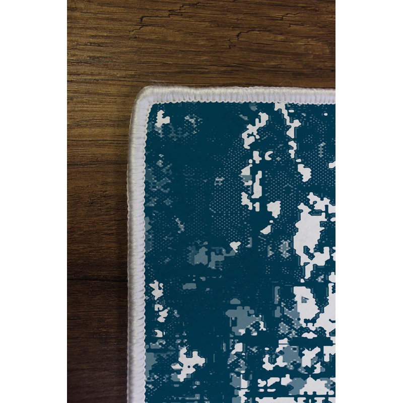 Tapis tissé élégant, 100% polyester, 4,0 x 5,9 pieds | Impression 3D numérique, antibactérien, dessous en PVC antidérapant | Lavable à la machine, hauteur des poils: 0,3 po, parfait pour le décor du salon et de la chambre à coucher