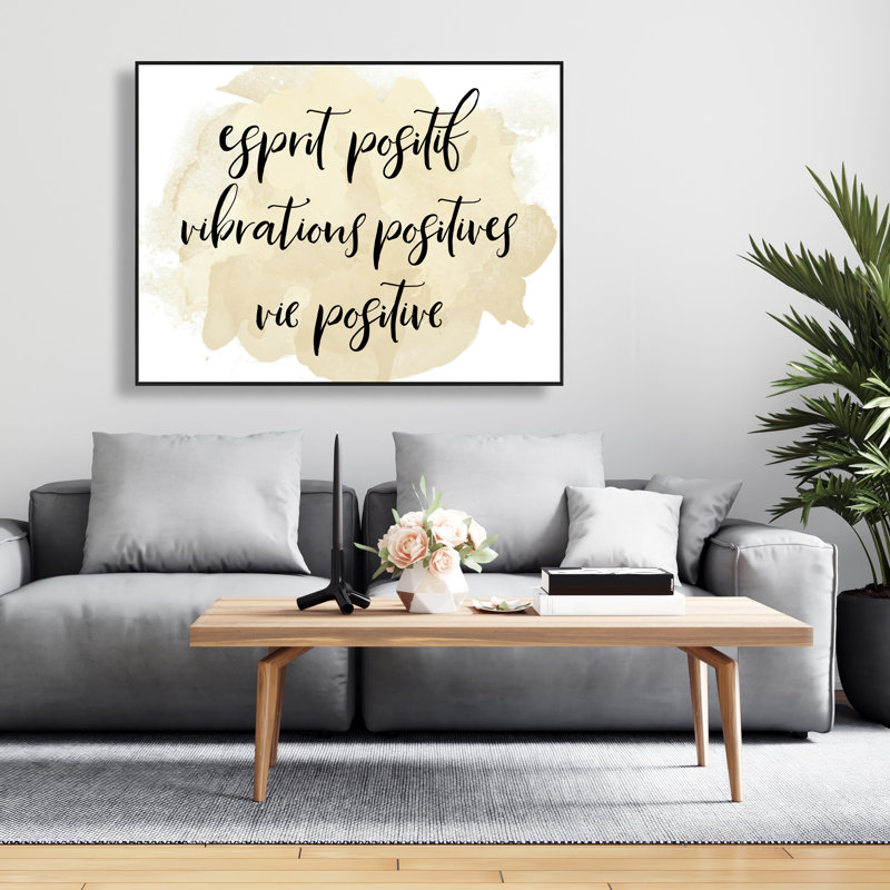 Esprit Positif Vibrations Positives - Framed Canvas Art