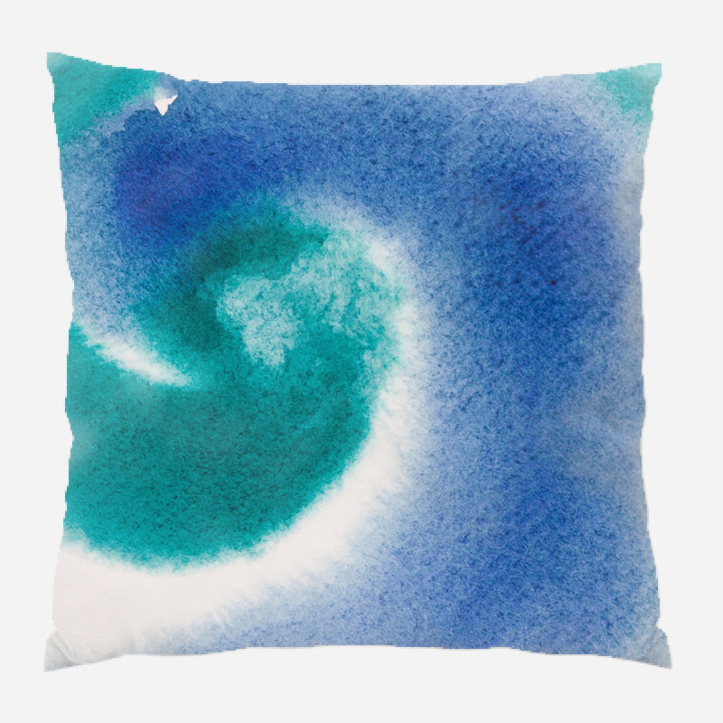 Coussin watercolour Farview, Microsuède, Intérieur