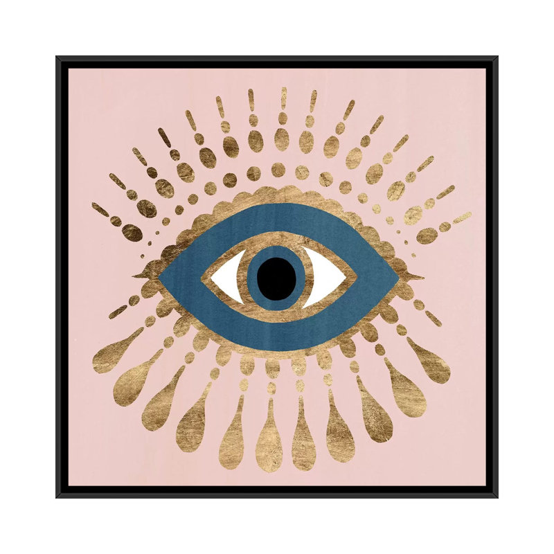«Seeing Eye II» par Grace Popp - impression d'art graphique, Pas de tapis, H 18 po x l 18 po x 1,5 po, Toile avec cadre noir