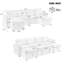 Canapé-lit modulaire en U de 107 po avec espace de rangement et ports USB pour le salon-1551572220