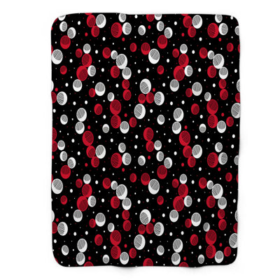 Rouge foncé - couverture sherpa 1 pièce de qualité supérieure 0146