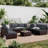 Rosaelena 8 - Person Modular Patio Conversation Sets with Cushions-1883469739-1883469736