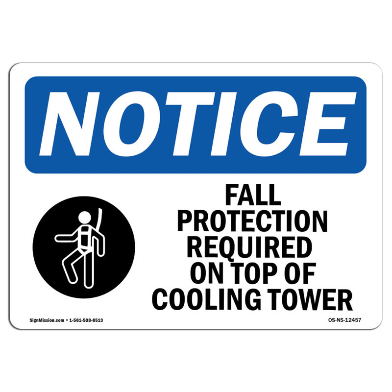 Fall Protection Required On Sign