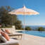 Parasol de patio 9 pi avec système de pivotement à 360 ° à bouton-poussoir, inclinaison de 30 ° (base non incluse)-1434777451