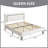 Alber Bed Frame with Tufted Button Headboard, Upholstered Platform Bed Frame with Diamond Design, Wood Slat Support, No Box Spring Needed, Easy Assembly-879643125-879643124