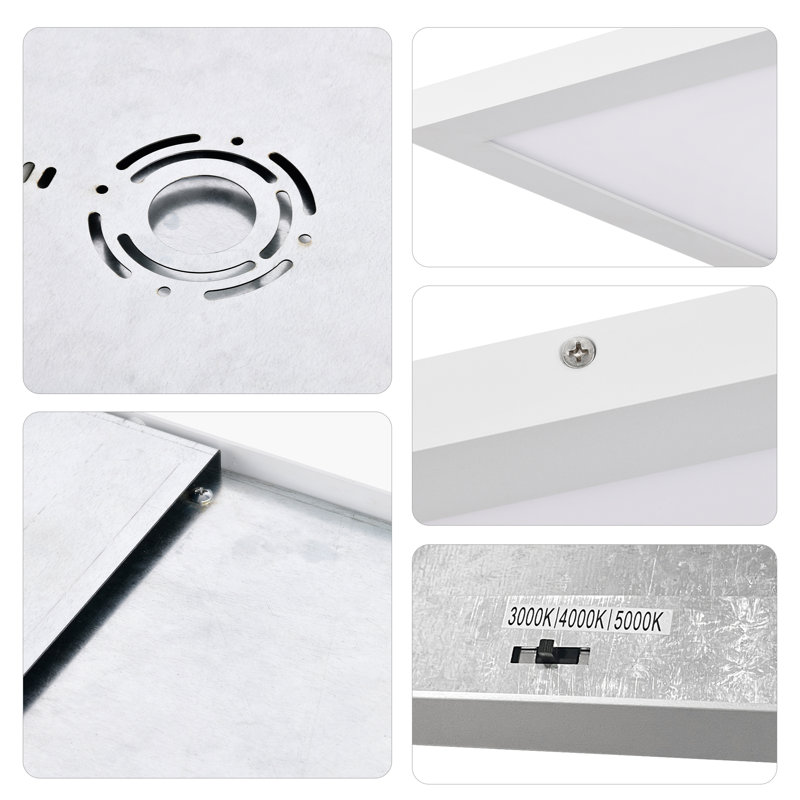 1 ft. x 4 ft. Matte White Integrated LED Flat Panel Light, Dimmable, 3 Color Temperatures, Damp Rated, Sloped Ceiling Compatible