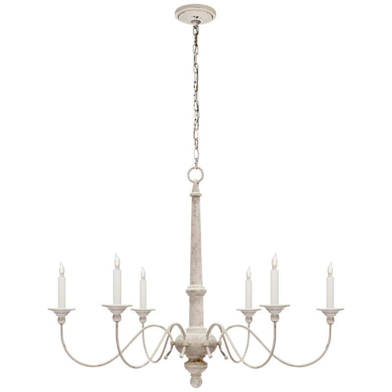 Country 6 - Light Chandelier, 26.75"H x 36.5"W x 36.5"D