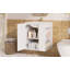 Armoire de salle de bain murale 20 "avec armoire latérale, armoire de salle de bain avec porte à fermeture douce, meuble-lavabo moderne avec lavabo, blanc