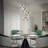 4 - Light Matte Black LED Cluster Pendant