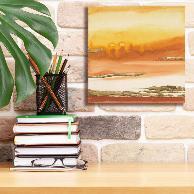 «Maurianna Gilded Amber I» sur toile par Chris Paschke, H 12 po x l 12 po x P 0,75 po