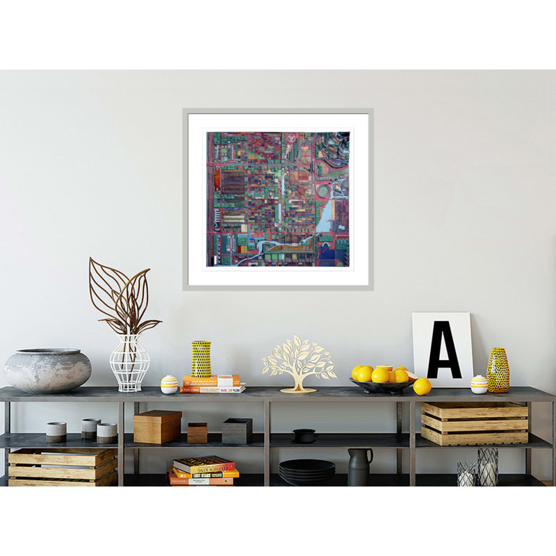 «Broadacre City» par Frank Lloyd Wright - reproduction giclée encadrée, 33.5" H x 35.05" W