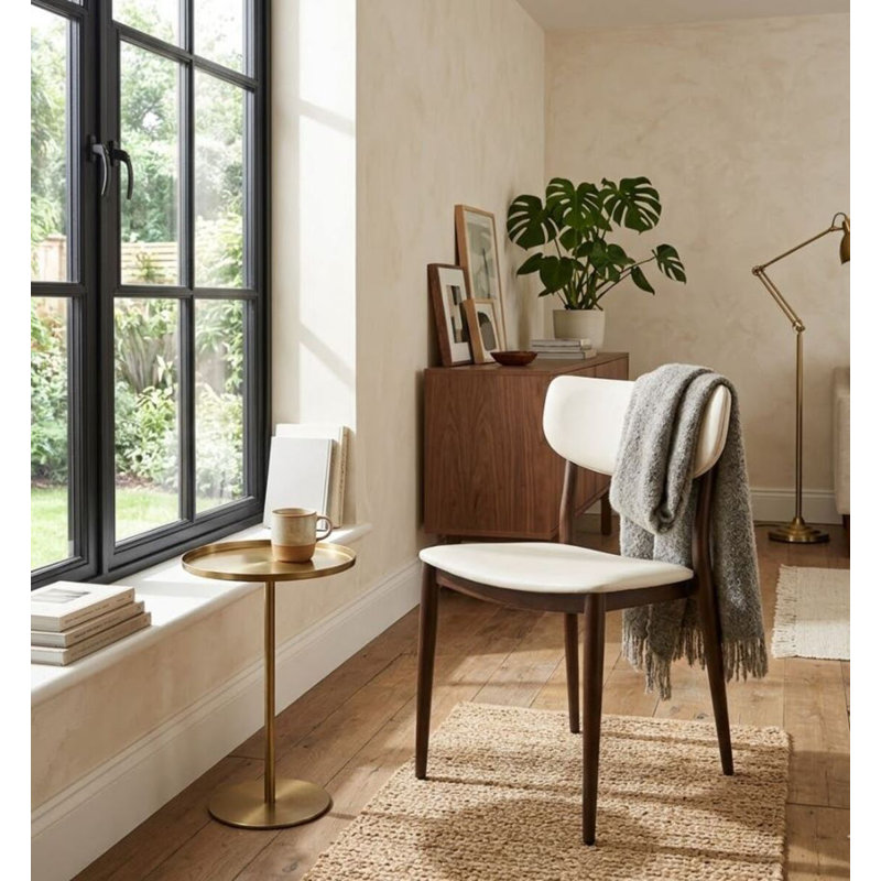 Chaise d'appoint rembourrée Hackney, Blanc