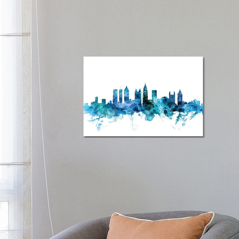 Atlanta, Georgia Skyline by Michael Tompsett - Wrapped Canvas Gallery-Wrapped Canvas Giclée
