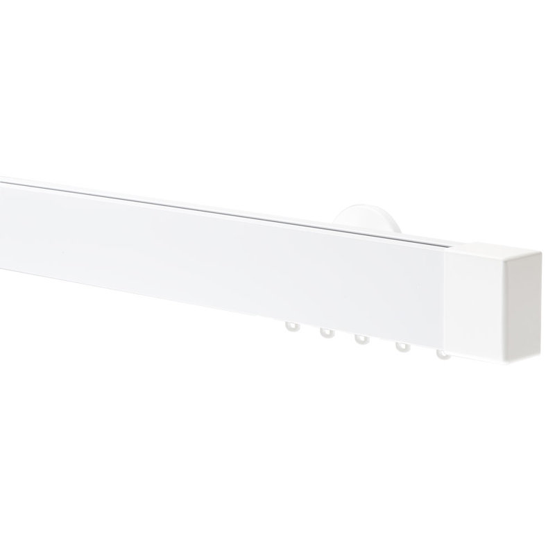 Premium Single Curtain Rod, White, 84"