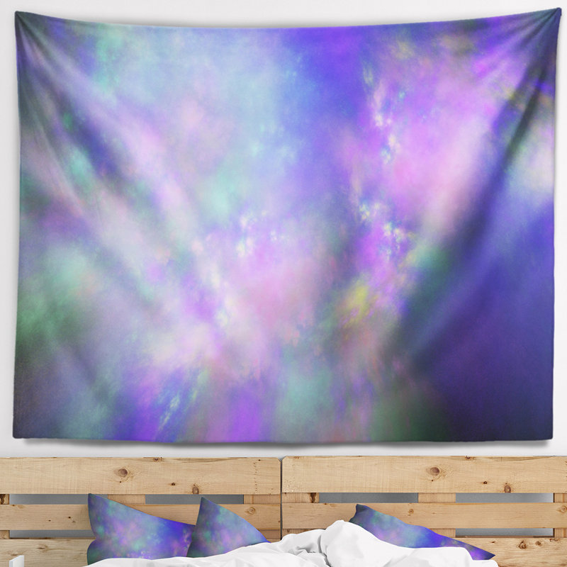 Tapisserie en ciel abstrait starry purple perfect, H 50 po x l 60 po