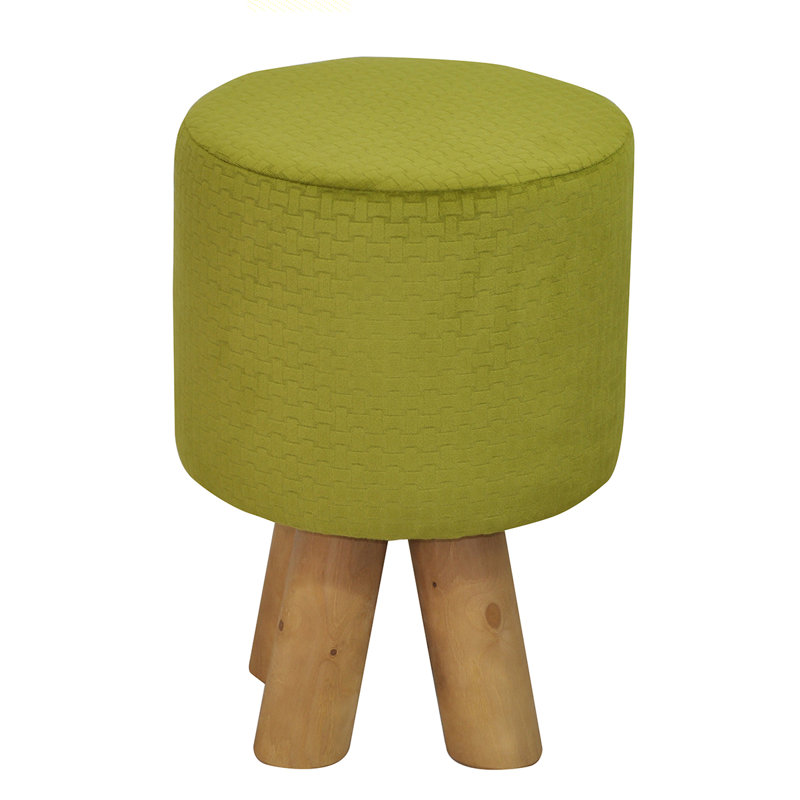 Kivi Solid Wood Accent Stool, Lime green
