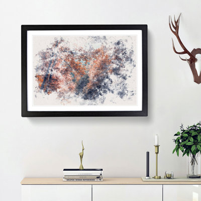Stream Behind the Red Trees - Picture Frame Graphic Art Print
