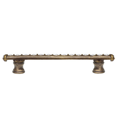 Caché 4 inches c.c. pull with flared feet with center of Swarovski Clear Crystals in Chalice