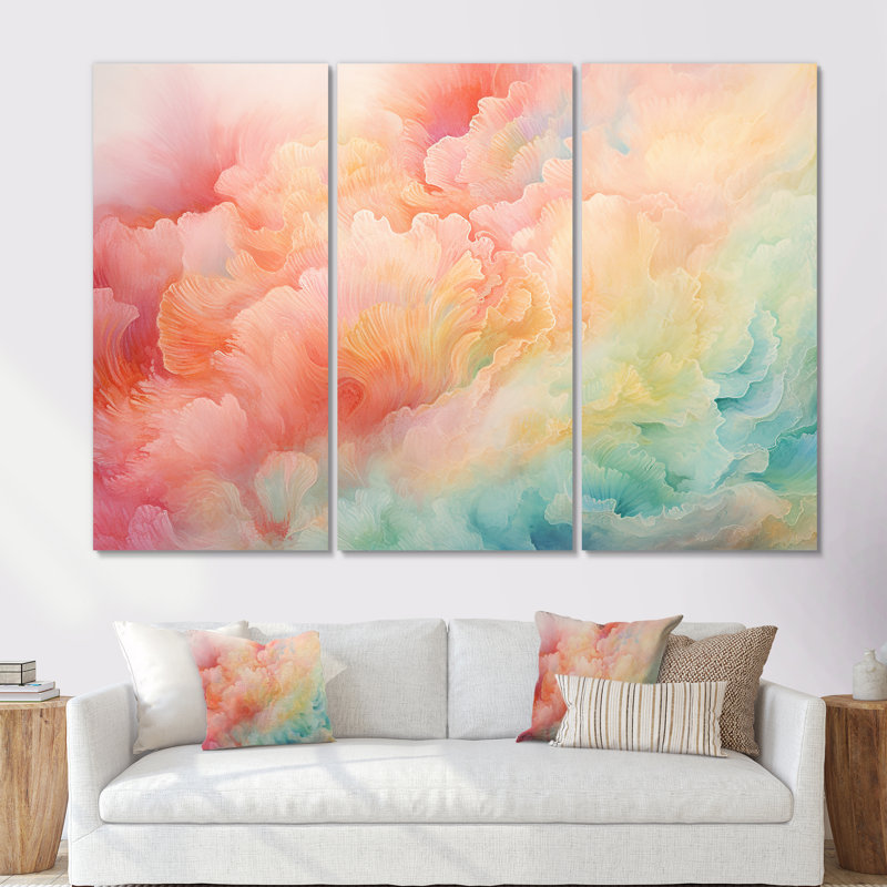 Ensemble de salon arc-en-ciel Dreamy, Toile tendue, H 40 po x l 60 po x P 1 po