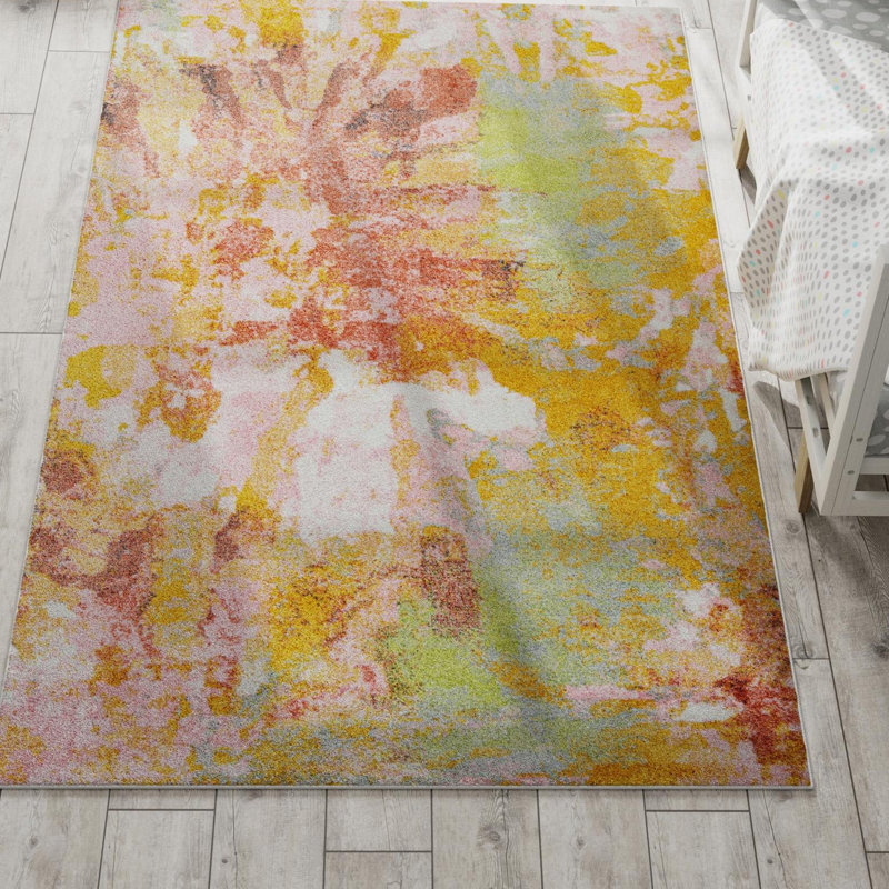 Unique Loom Flower Whimsy Kids Rug, Rectangle 4'1" x 6'1"