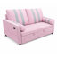 Canapé-lit coulissant 2 places, canapé-lit convertible avec port de charge USB sur l'accoudoir, poche de rangement latérale élastique, dossier réglable à 3 niveaux, rembourrage en mousse haute densité, assemblage facile-735984326