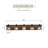 40" 5-Light Farmhouse Faux Wood Grain Dimmable Vanity Light with Seeded Glass Shade for Bathroom and Mirror-887759153-887759154