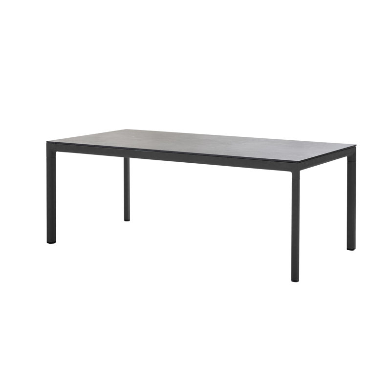 Drop Outdoor Dining Table, 39.4" W x 78.8" L x 29" H, Light Gray, Basalt