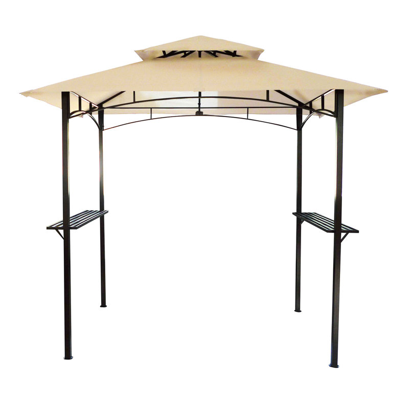  1.5m x 2.4m Steel Gazebo, Cream