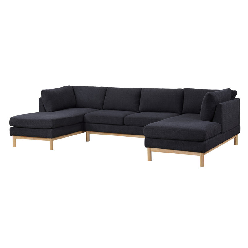 Canapé modulaire en U double de 124 po Hallie