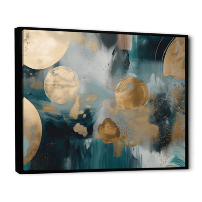 Gold Green Marbled Symphony III - Print on Canvas