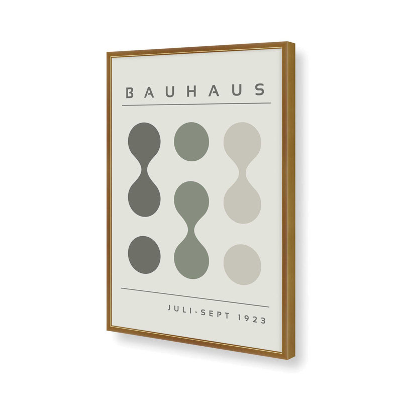 Green Bauhaus Flow I Print dans un cadre, H 17,25 po x l 13,25 po x P 1,25 po, Reproduction encadrée sans passe-partout