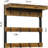 Coffee Mug Rack Wall Mounted, Rustic Wood Cups Rack With 12 Hooks And Storage Shelf, For Home Kitchen Display And Collection (Rustic Brown)
