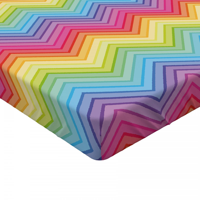 Microfiber Chevron Fitted Sheet, Full Fitted Sheet