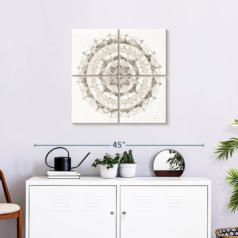 Mandala neutre Kerner, H 26 po x l 26 po
