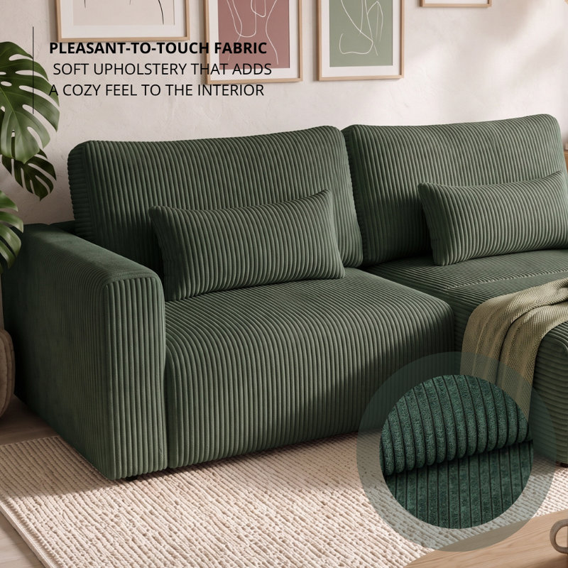 Sectional, Dark green POSO 14