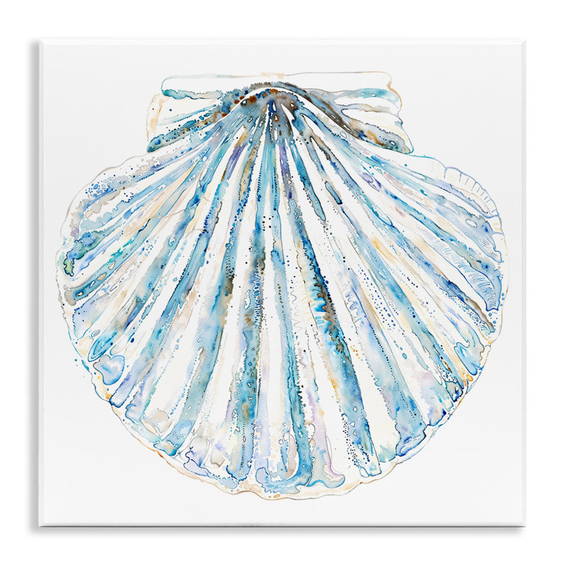 «Clam Shell» sur plaque murale blanche par Christine Zalewski