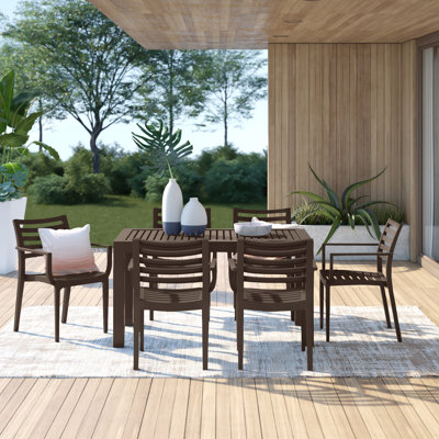 Quadis 6 - Person 55" Long Dining Set by Latitude Run