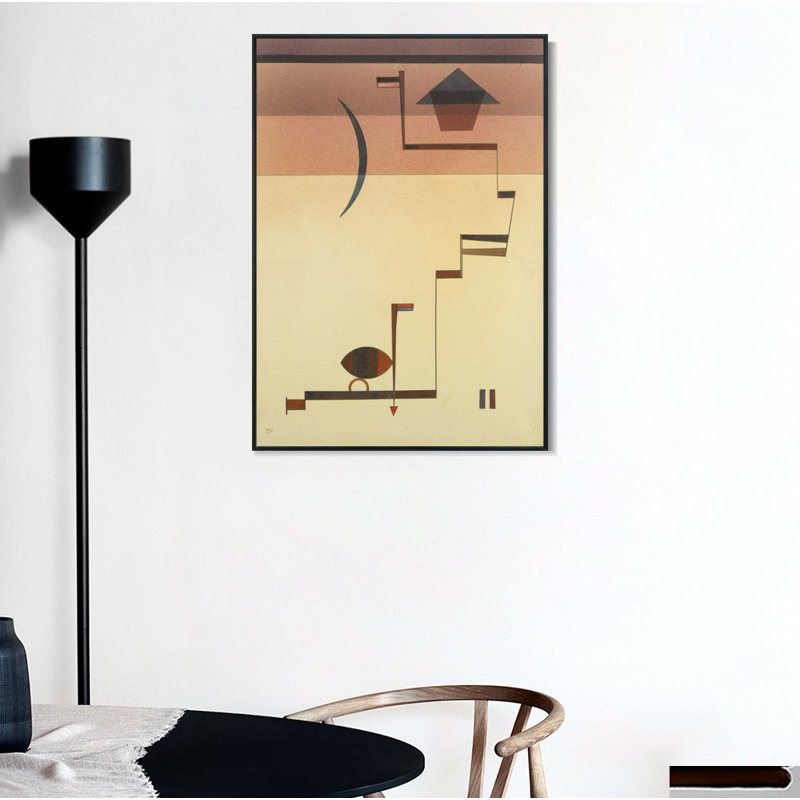 "ECKIG" (2) par Wassily Kandinsky Wall Art, 18 po x 24 po, Cadre mince noir