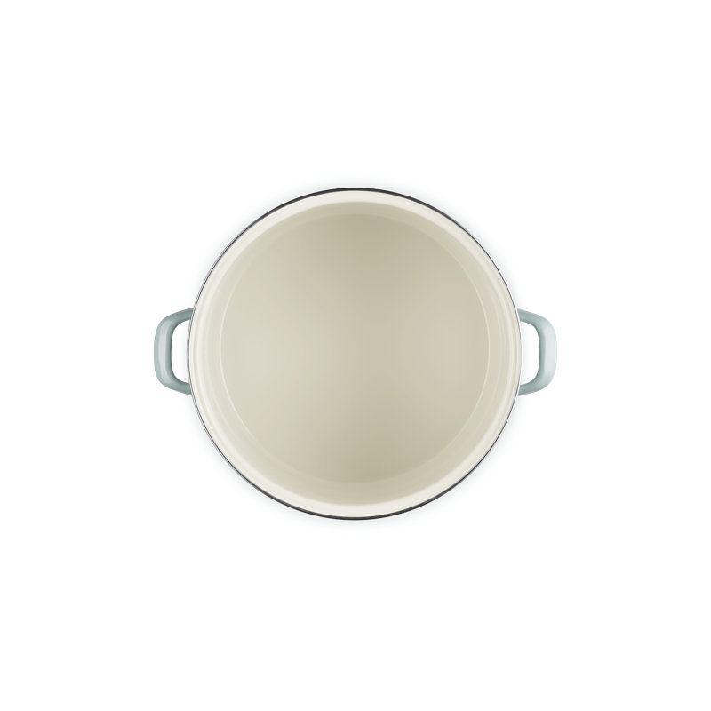 Le Creuset Enamel-On-Steel Stockpot With SS Knob, 16 Qt., Sea Salt, Sage