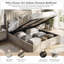 Upholstered Fabric Ottoman Bed