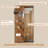 59" Hidden Sliding Dressing Full Length Wall Mirror Hall Tree