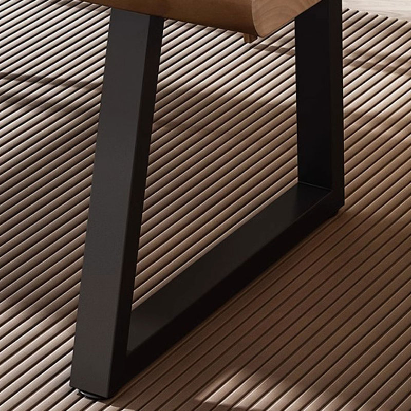 Bureau rectangulaire en bois massif noyer, H 29,53 po x l 70,87 po x P 31,5 po