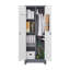 Armoires de rangement en métal, armoire à outils de nettoyage avec porte verrouillable, grand porte-outils à balais et rangement, grande armoire de rangement pour cuisine, garde-manger, bureau, magasin