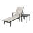2-Piece Outdoor Aluminum Chaise Lounge and Side Table Set with 3D Double-Layer Textilene