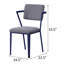 Chaise de bureau rembourrée à dossier ouvert avec tissu gris, siège rembourré et structure en métal durable pour plus de confort et de style-116625415